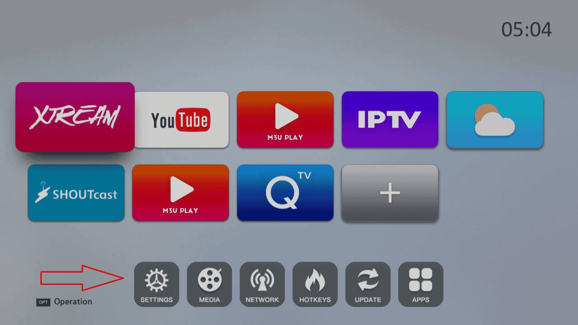 IPTV boks Qviart OG 4K menu settings VPN